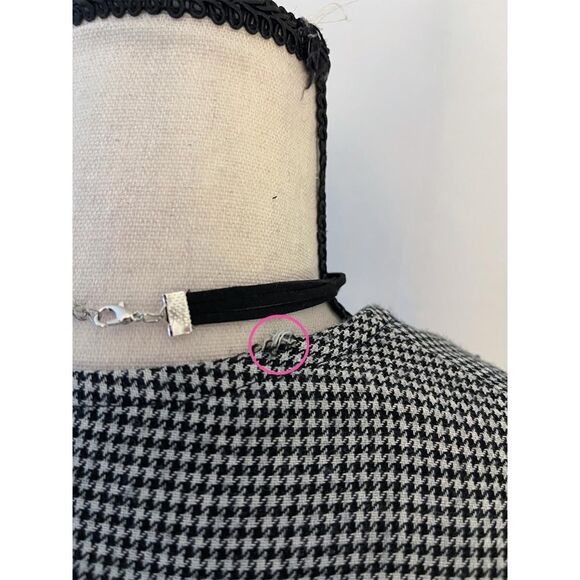 Avon Fashions Houndstooth Jacket | Black & White - Picture 7 of 8